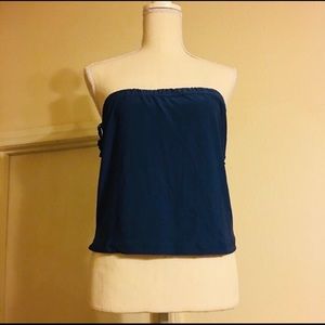 Epix blue tube top soft stretchy plus size 1X 2X